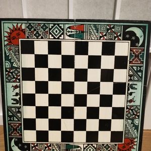Handmade--Portable Chess Set. Aztec-- Mayan Incas VS Spanish Conquistadors.